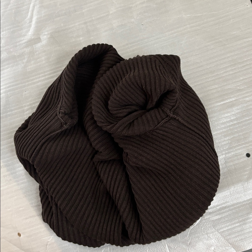The Limited Ribbed Dark Brown Turtleneck Sweater- 100% Cotton - Picture 15 of 15